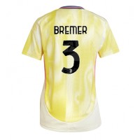 Camiseta Juventus Gleison Bremer #3 Segunda Equipación Replica 2024-25 para mujer mangas cortas